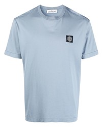 T-shirt girocollo azzurra di Stone Island