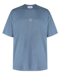 T-shirt girocollo azzurra di Stone Island