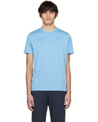 T-shirt girocollo azzurra di Sunspel