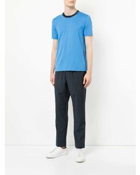 T-shirt girocollo azzurra di CK Calvin Klein