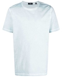 T-shirt girocollo azzurra di Theory
