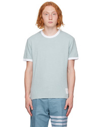 T-shirt girocollo azzurra di Thom Browne