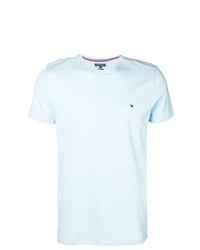 T-shirt girocollo azzurra di Tommy Hilfiger