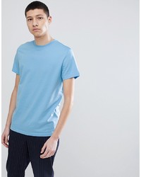 T-shirt girocollo azzurra di Weekday
