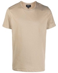 T-shirt girocollo beige di A.P.C.