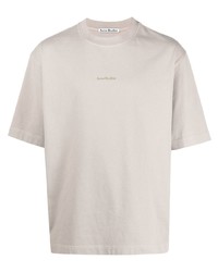 T-shirt girocollo beige di Acne Studios