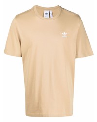 T-shirt girocollo beige di adidas
