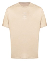 T-shirt girocollo beige di Armani Exchange
