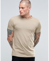 T-shirt girocollo beige di Asos