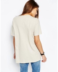 T-shirt girocollo beige