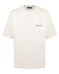 T-shirt girocollo beige di Balenciaga