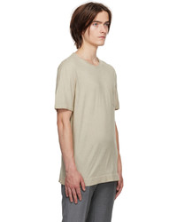 T-shirt girocollo beige di Massimo Alba
