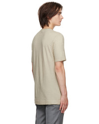 T-shirt girocollo beige di Massimo Alba