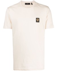 T-shirt girocollo beige di Belstaff