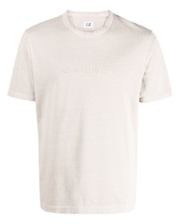 T-shirt girocollo beige di C.P. Company