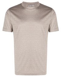 T-shirt girocollo beige di Canali