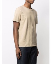 T-shirt girocollo beige di MAISON KITSUNÉ