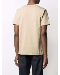 T-shirt girocollo beige di MAISON KITSUNÉ