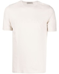 T-shirt girocollo beige di Corneliani
