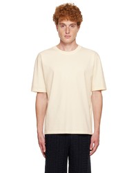 T-shirt girocollo beige di Drake's