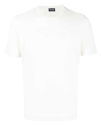 T-shirt girocollo beige di Drumohr