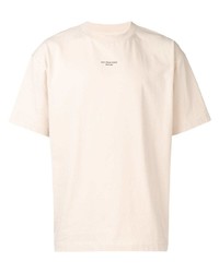 T-shirt girocollo beige di Drôle De Monsieur