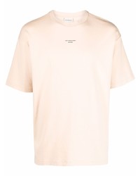 T-shirt girocollo beige di Drôle De Monsieur