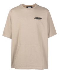 T-shirt girocollo beige di DSQUARED2