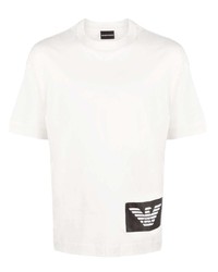 T-shirt girocollo beige di Emporio Armani