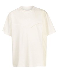 T-shirt girocollo beige di Feng Chen Wang