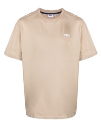 T-shirt girocollo beige di Fila