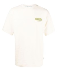 T-shirt girocollo beige di Gcds