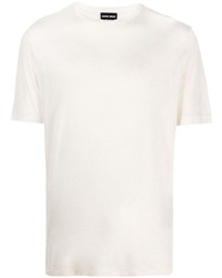 T-shirt girocollo beige di Giorgio Armani