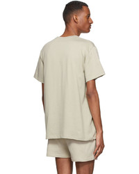 T-shirt girocollo beige di PANGAIA