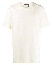 T-shirt girocollo beige di Gucci
