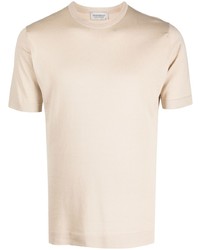 T-shirt girocollo beige di John Smedley