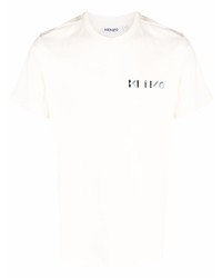 T-shirt girocollo beige di Kenzo