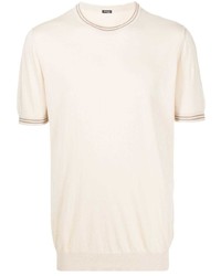 T-shirt girocollo beige di Kiton