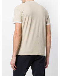 T-shirt girocollo beige di Paolo Pecora