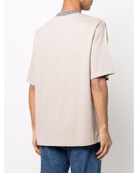 T-shirt girocollo beige di Acne Studios