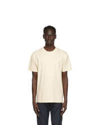 T-shirt girocollo beige di Moncler Genius