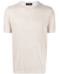 T-shirt girocollo beige di Moorer