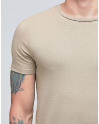 T-shirt girocollo beige di Asos
