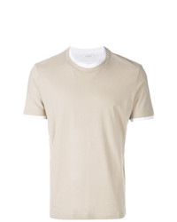 T-shirt girocollo beige di Paolo Pecora