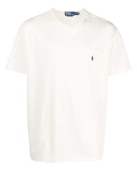 T-shirt girocollo beige di Polo Ralph Lauren