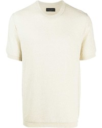 T-shirt girocollo beige di Roberto Collina