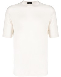 T-shirt girocollo beige di Roberto Collina