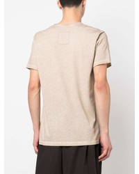 T-shirt girocollo beige di Uma Wang