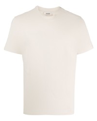 T-shirt girocollo beige di Sandro
