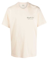 T-shirt girocollo beige di Sporty & Rich